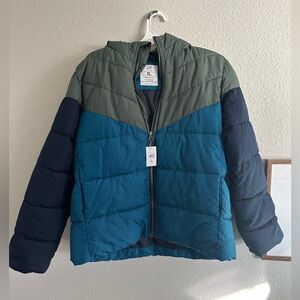 GAP Kids Green and Blue Puffer Jacket